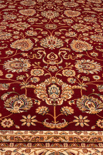 Biokarpet Wohnzimmer Teppiche Isfahan 3783b Rote Creme 133x190