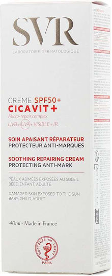 SVR Laboratoire CICAVIT+ Cream SPF50+ Soothing & Restoring Cream with SPF50+ 40ml