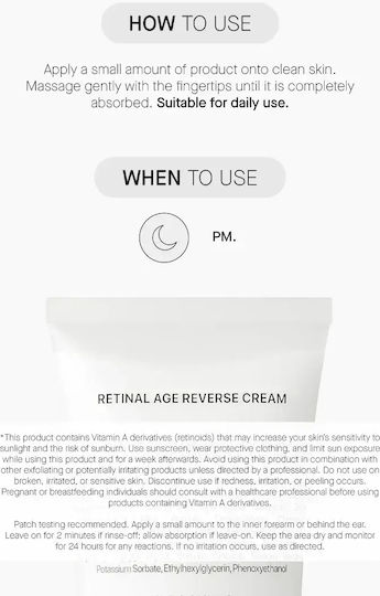 Transparent Lab Retinal Age Reverse Cream Face Night 50ml
