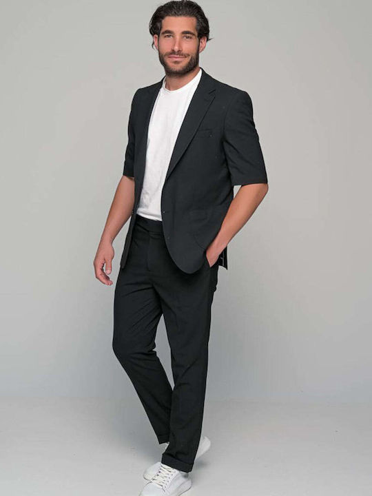 Summer Men’s Suit Jacket Black
