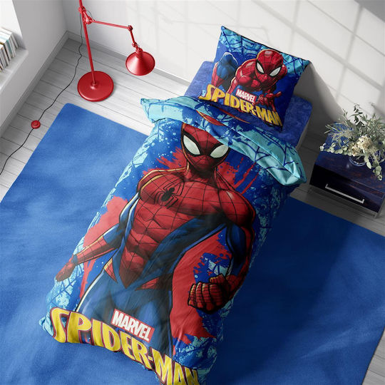 Disney Сет Спални Чаршафи Единични Памучни Spider-man 712 Spider-man 160x240cm 2бр