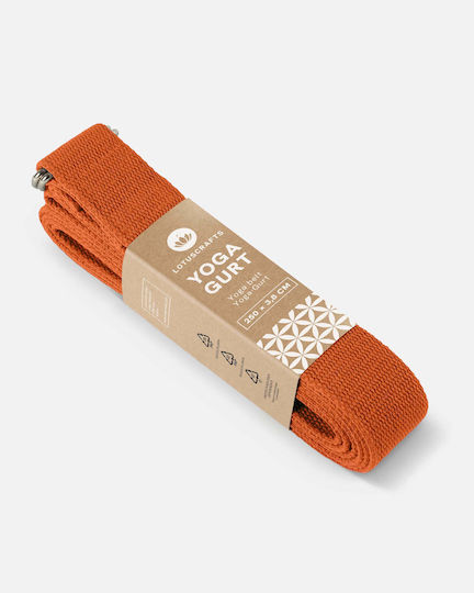 Lotuscrafts Curea Yoga D-ring Kurkuma Bio Bumbac 250x3,8 Cm