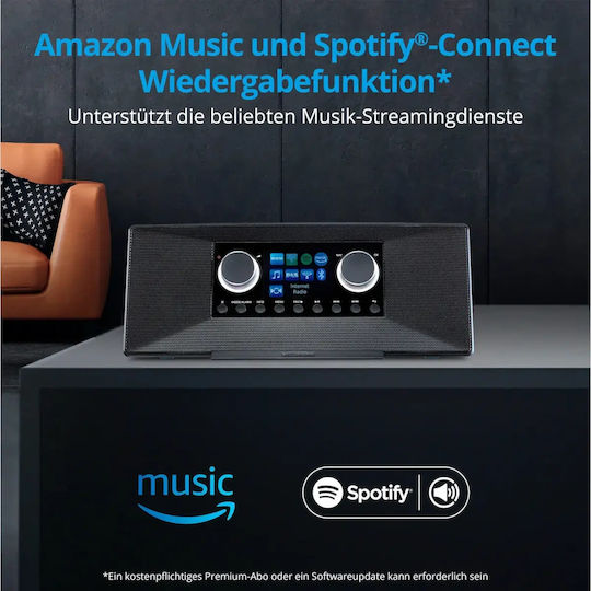 Medion MD 89289 Tischplatte Radio Elektrisch DAB+ mit Bluetooth und USB Schwarz