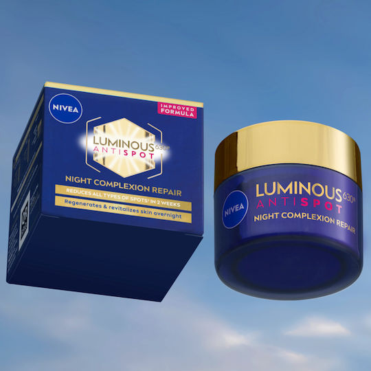 Nivea Cellular Luminous 630 Хидратиращ Нощен Крем За Лице с Хиалуронова Киселина 50ml