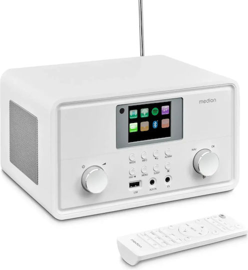 Medion MD 89289 Tischplatte Radio Stromquelle DAB+ mit Bluetooth und USB Grau