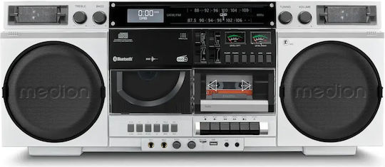 Medion MD 89289 Tischplatte Radio Stromquelle DAB+ mit Bluetooth und USB Grau
