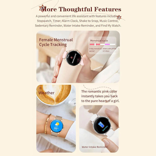 Smartwatch Microwear I225 Gold Steel