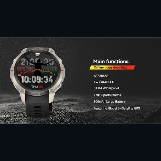 Smartwatch Microwear Dm59 Black Silicone