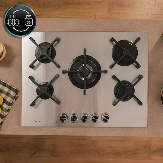Cecotec Bolero Squad G 5400S Plită Pe Gaz Autonomă Inox 68.5x51cm Argintie