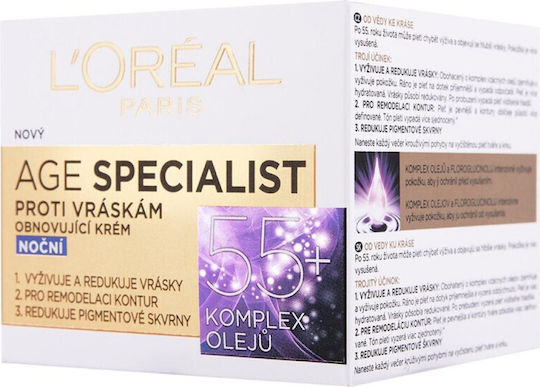 L'Oreal Paris Age Specialist Cremă de Față Hidratantă și Anti-îmbătrânire de Noapte 50ml
