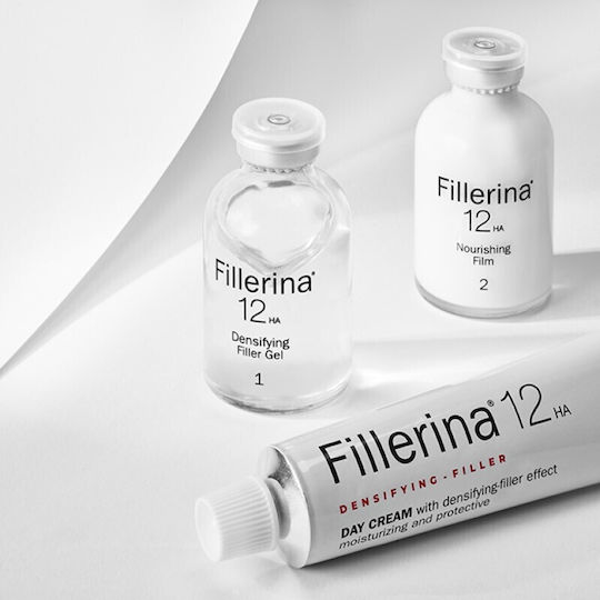 Labo Fillerina 12HA Densifying Filler Grade 3 Licht Feuchtigkeitsspendende & Anti-Aging Gesichtscreme Tag mit Hyaluronsäure & Peptide 50ml