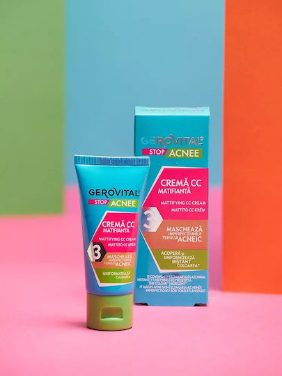 Gerovital Stop Acnee CC Cremă de Față de Zi împotriva Acnee 30ml