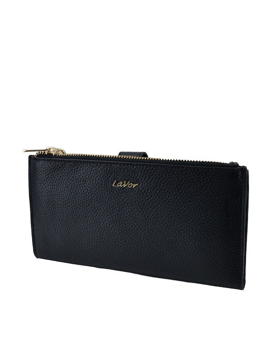 Large Leather Women's Wallet with RFID Black