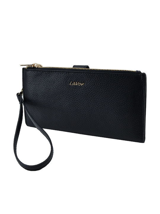 Large Leather Women's Wallet with RFID Black