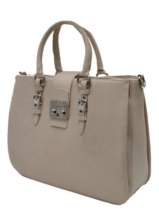 Leather Women's Bag Beige