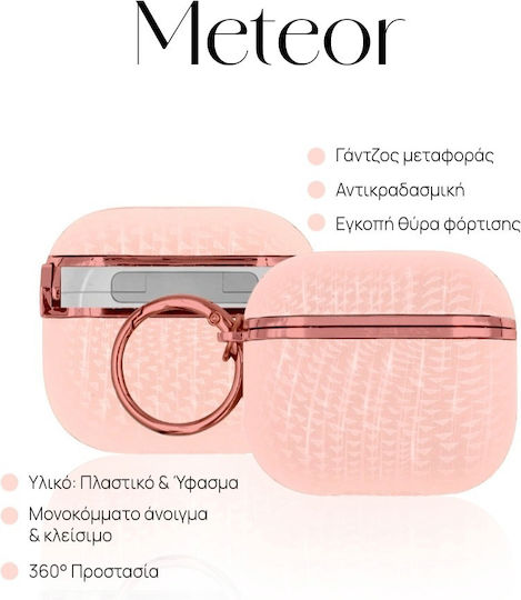 Sonique Meteor Kunststoffhülle Mit Haken In Rosa Farbe Für Apple AirPods 4