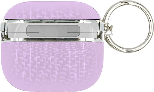 Sonique Meteor Plastic Case With Hook In Purple Colour For Apple AirPods 3