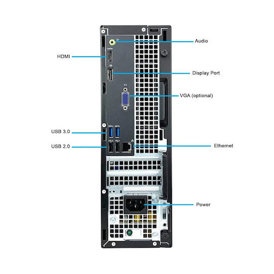 Dell Optiplex 3050 SFF Recondiționat Grad A (Core i5-6500/8GB/256GB SSD/W10 Pro)