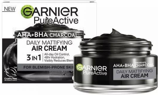 Garnier Pure Active AHA + BHA + Charcoal Light 48h Cream Face with AHA & BHA 50ml