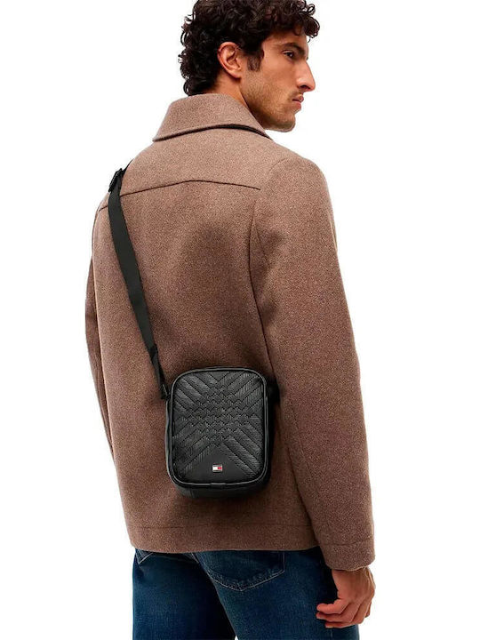 Herren Schulter / Crossbody Tasche Schwarz