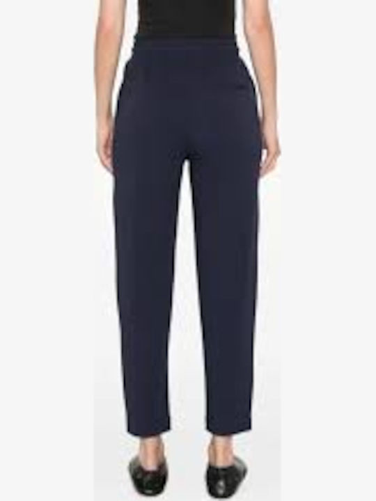 Damen Stoffhose mit Gummiband Blau