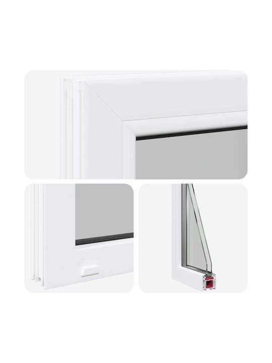 vidaXL Fereastră deschidere PVC Risor L35xÎ55cm