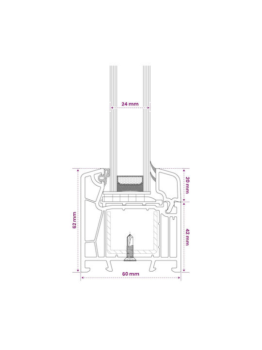 vidaXL Fereastră deschidere PVC Risor L35xÎ55cm