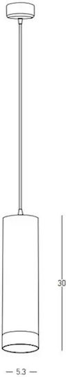 Zambelis Lights Pendant Light White with Socket GU10