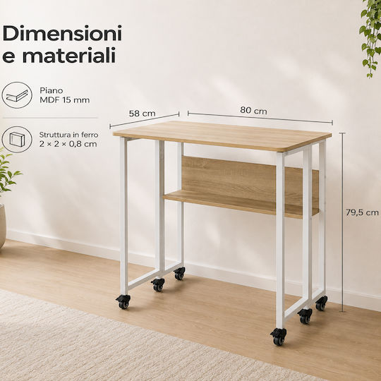 Γραφείο 80x58x79.5εκ. Λευκό Γραφείο 80x58x79.5εκ. Λευκό