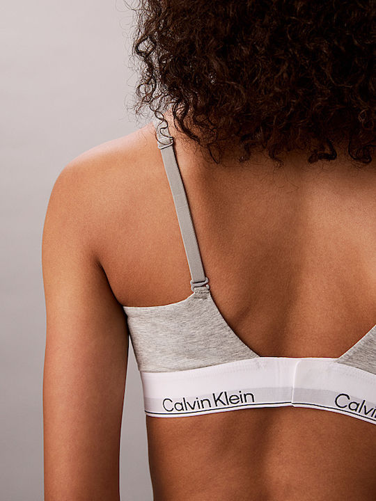 Calvin Klein Дамско Бралети Light Lined Лека Стабилна Подплата Сив Меланж