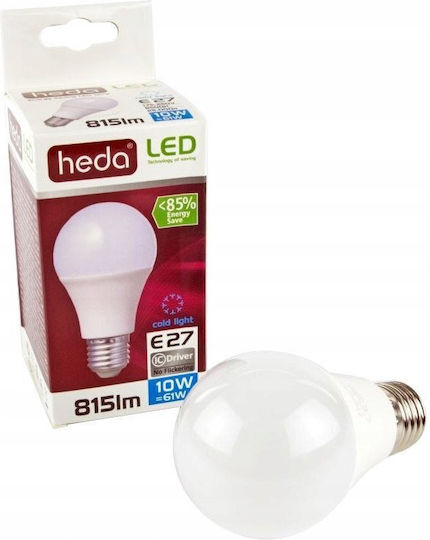 Best Service LED Glühbirne 9W für E27 Fassung und Form A60 Kühles Weiß 815 Lumen