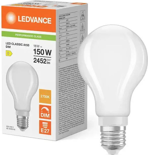 Ledvance LED-Lampe 18W für Fassung E27 Warmes Weiß 2452lm Dimmbar
