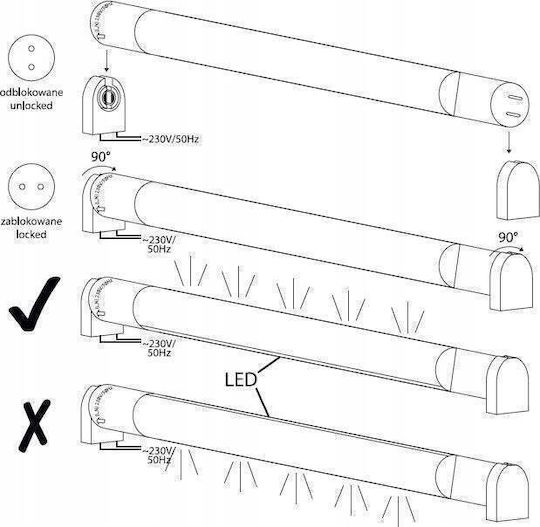 Eco Light LED Bulb 18W Fluorescent Type 120εκ. for Socket G13 and Shape T8 Natural White 1800lm