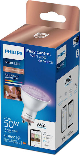 Philips LED Glühbirne 4.7W 70mm für GU10 Glühbirnensockel und Form PAR16 RGB 345 Lumen