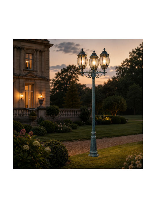 Elvhx Outdoor Floor Lamp Post for Exterior Space Black