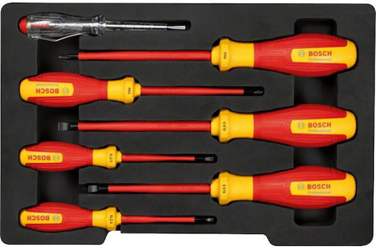 Bosch Комплект 6 Ръчни Отвертки Електротехник VDE