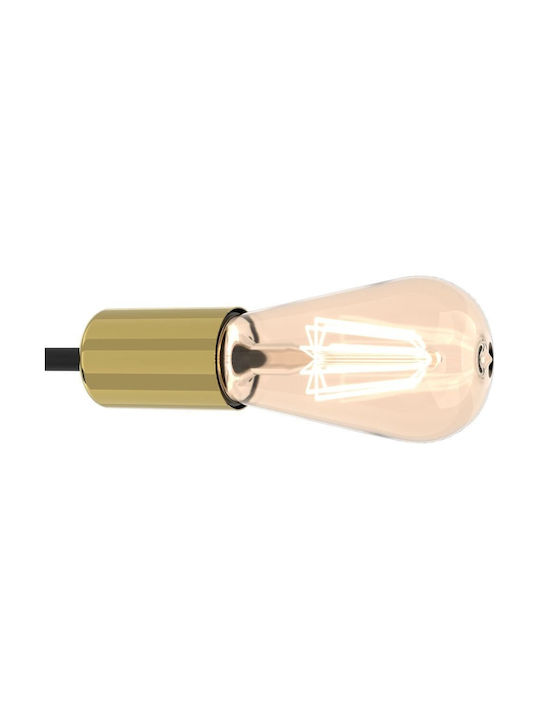 Luminex Flame Таванно Осветително Тяло Черно с Цокъл E27