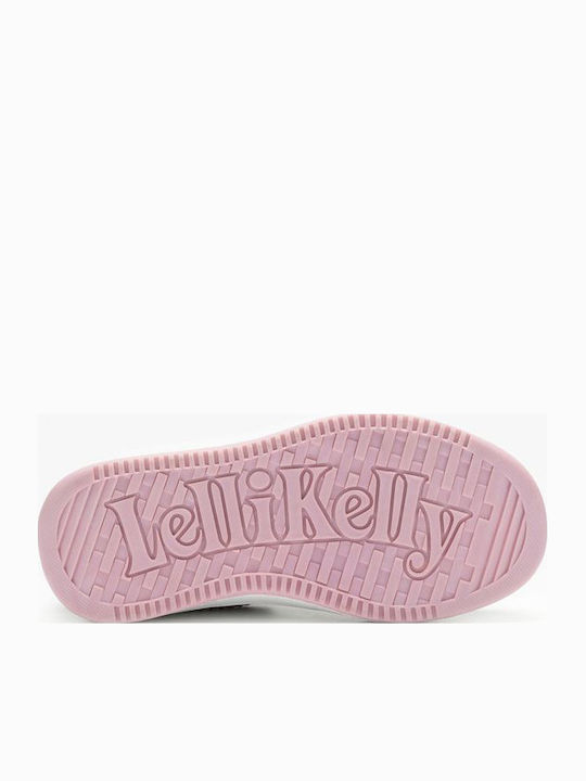 Kids Sneakers with Hoop & Loop Closure Pink