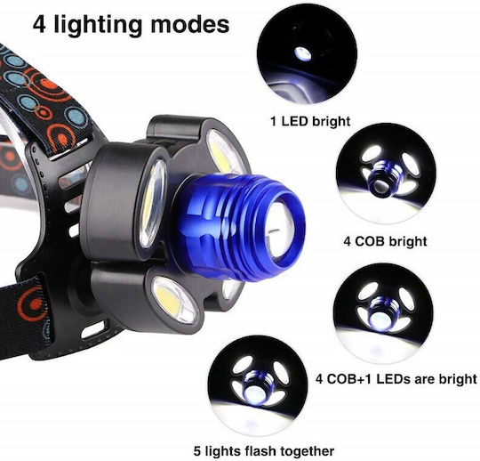 Wiederaufladbarer Kopf-LED-Lampe mit Maximaler Helligkeit 5000lm T6