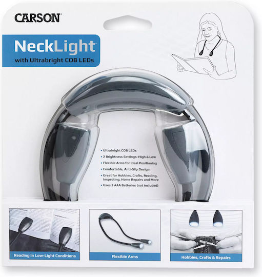 Carson Rc Nackentaschenlampe LED mit maximaler Helligkeit 70lm NL-10 Schwarz