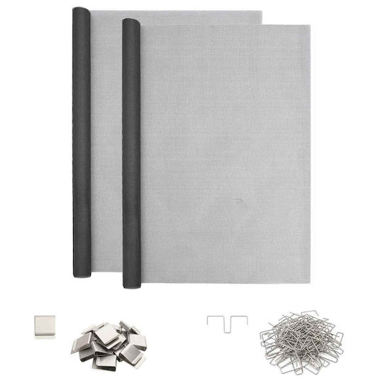 vidaXL Steel Wire for Garden Fence 130x70cm 2 Pieces Grey