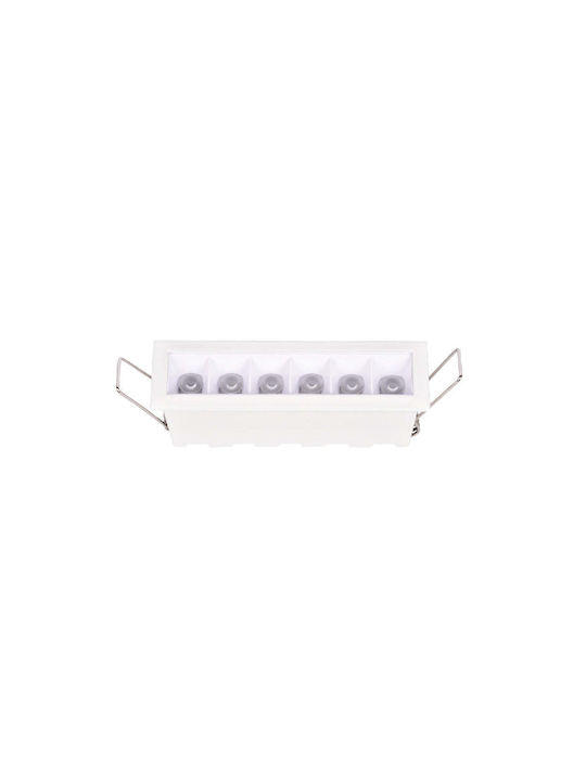 Inlight Metalic Spot Încorporat cu LED Integrat și Lumină Alb Natural Alb 1buc