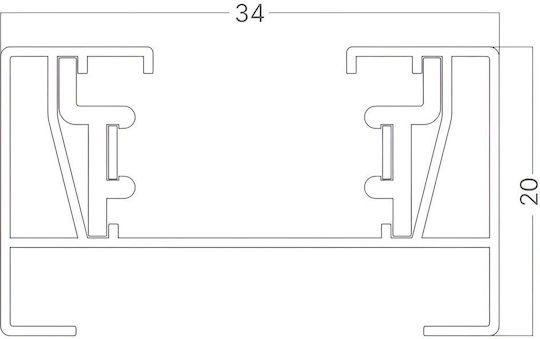 Braytron Ράγα Στερέωσης για Φωτιστικά Μαύρη BY40-00111