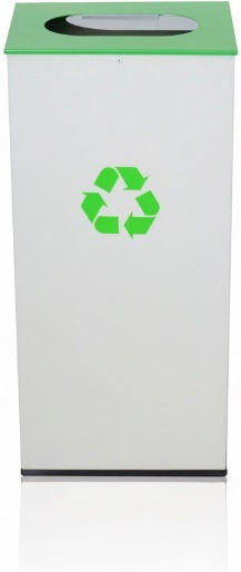 Molyto Metallisch Gewerbliche Abfallbehälter Recycling 40.10.025 2x110Es Mehrfarbig