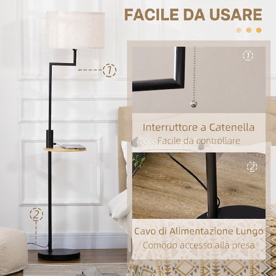 HomCom Floor Lamp Black