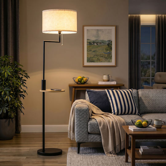 HomCom Floor Lamp Black