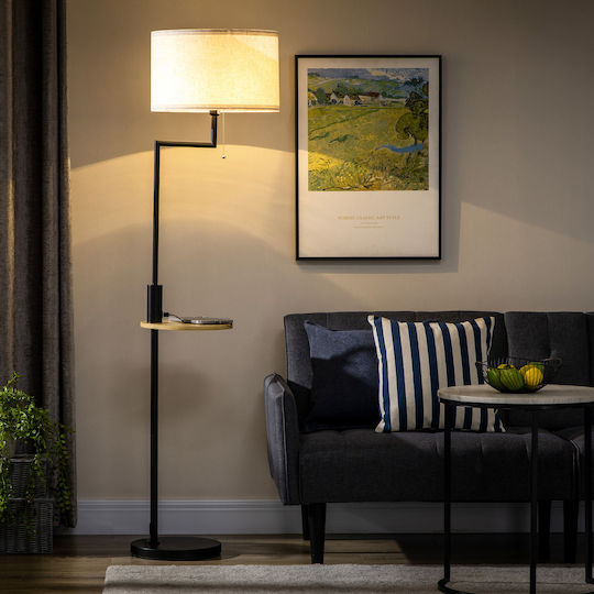 HomCom Floor Lamp Black