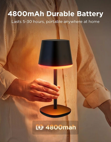 Govee Table Lamp LED with White Shade and Black Base
