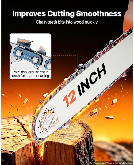 Vevor Бензинов Верижен Трион 1hp 4.2kg с Шина 30.48cm и Лесен Старт