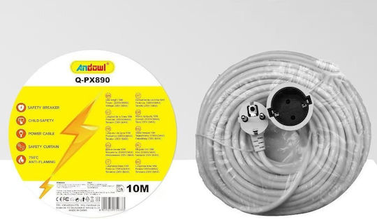 Andowl Extension Cable Cord 10m White